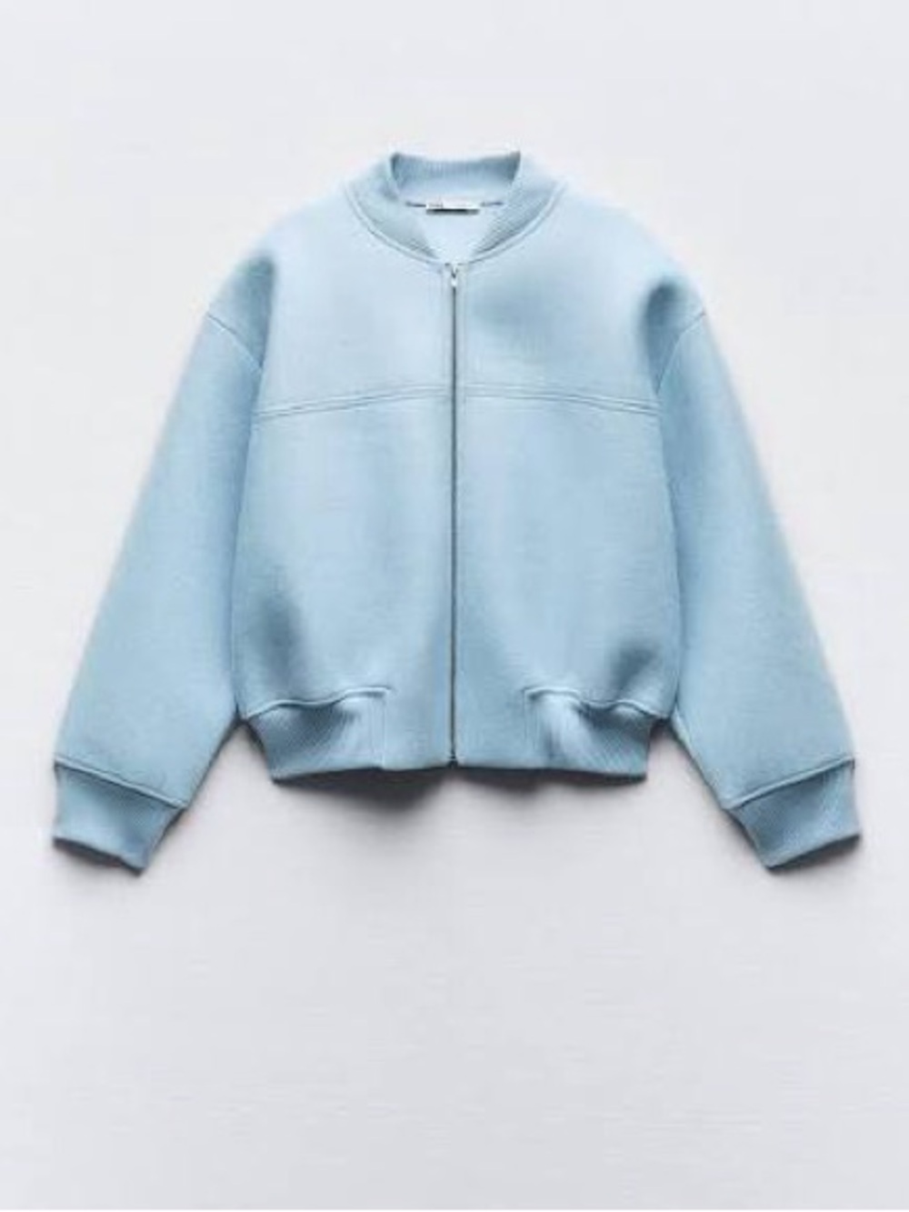 Zara Light Blue Women's Bomber Jacket